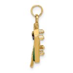 14K Green Enameled 3-D Pool Table Charm - Image 2
