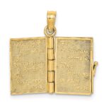 14K 3-D Moveable Enameled AN IRISH PRAYER Book with Clover Charm - Image 5