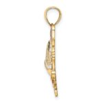 14K Enamel Holiday Bells and Holly Charm - Image 2