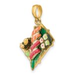 14K 3-D Multi-color Enameled Sushi Plate Charm - Image 4
