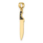 14K 3-D Black Enameled Butcher Knife Charm - Image 5