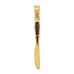 14K 3-D Black Enameled Table Knife Charm - Image 4