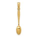 14K 3-D Black Enameled Table Spoon Charm - Image 4