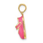 14K Pink Enameled 3-D Baby Shoe Charm - Image 2