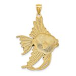 14K Blue Enameled Large Angelfish Charm - Image 4