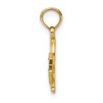 14K Enamel Cross and Heart Charm - Image 2