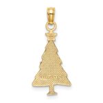 14K Enameled Green Christmas Tree with Red Star Charm - Image 4