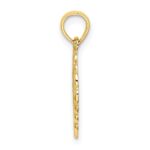 14K Heart with Lace Border Charm - Image 2