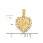 14K LOVE In Heart Charm - Image 3