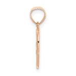 14K Rose Gold Cut-Out and Textured Woven Heart Charm - Image 2