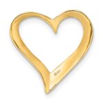 14K Large Floating Heart Chain Slide - Image 4