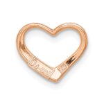 14K Rose Polished Floating Heart Chain Slide - Image 4