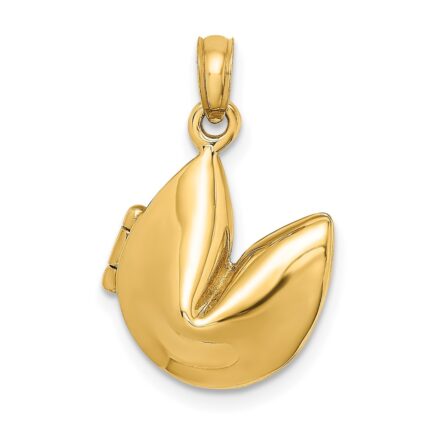 14K 3-D Opens Fortune Cookie Charm