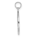 14K White Gold Small Tree of Life In Round Frame Charm - Image 2