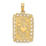14K Ace of Hearts Playing Card Charm