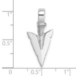 14K White Gold 3-D Arrowhead Charm - Image 3