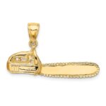 14K 3-D Large Chain Saw Charm - Image 4