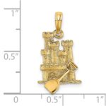 14K 3-D Sand Castle with Shovel Charm - Image 3