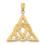 14K Polished Large Celtic Trinity Knot Charm