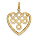 14K Large Celtic Knot Heart Charm - Image 4