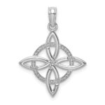 14k White Gold Small Celtic Eternity Knot Charm