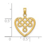 14K Small Celtic Knot Heart Charm - Image 3
