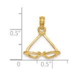 14K 3-D Polished Butterfly Sunglasses Charm - Image 3