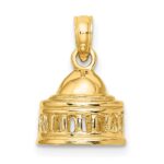 14K 3-D Jefferson Memorial Building  Washington Charm - Image 4