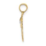 14K Polished Smiley Face with Graduation Cap Charm - Image 2