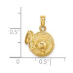 14K 3-D Sunhat with Sunglasses Charm - Image 3
