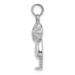 14K White Gold Polished Tropical Drink Charm - Image 2