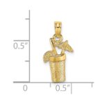 14K Cocktail Drink with Umbrella Charm - Image 3
