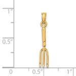 14K 3-D  Fork Garden Tool Charm - Image 3