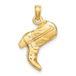 14K 3-D Cowboy Boot Charm - Image 4