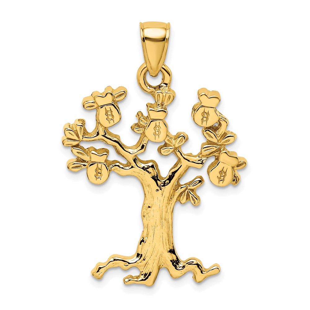 K7348.jpg 14K Cut-Out Money Tree Charm - Image 1