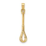 14K 3-D  Polished Whisk Charm