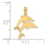 14K Double Dolphins Charm - Image 3