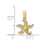 14K Flat Starfish Charm - Image 3