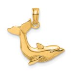 14K Jumping Dolphin Charm