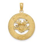 14K ANTIGUA W.I. Circle with Frog Charm - Image 4