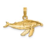 14K 2-D Humpback Whale Charm - Image 3