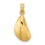 14K Polished Mussel Shell Charm