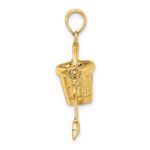 14K 3-D MYRTLE BEACH Bucket and Moveable Shovel Charm - Image 2