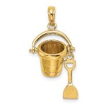 14K 3-D MYRTLE BEACH Bucket and Moveable Shovel Charm - Image 5