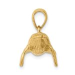 14K 3-D Textured Underside Humpback Whale Charm - Image 2