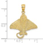 14K Textured Spotted Eagle Ray Charm - Image 3