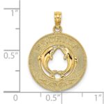 14K FLORIDA with Dolphins Circle Charm - Image 3