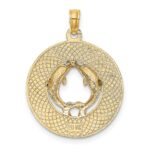 14K MARCO ISLAND Circle with Dolphins Charm - Image 4