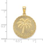 14K JAMAICA and Palm Tree Disk Charm - Image 3