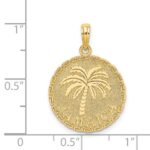 14K JAMAICA and Palm Tree Disk Charm - Image 3